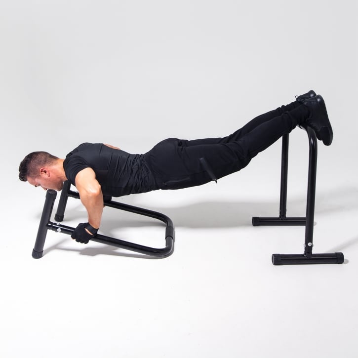 Parallette Push Up Bars Svart Blå Röd