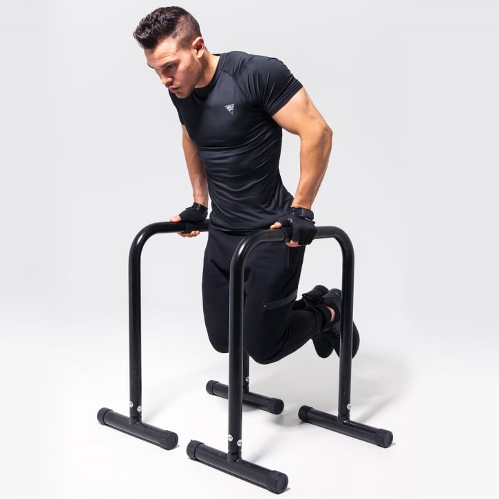 Parallette Push Up Bars Svart Blå Röd