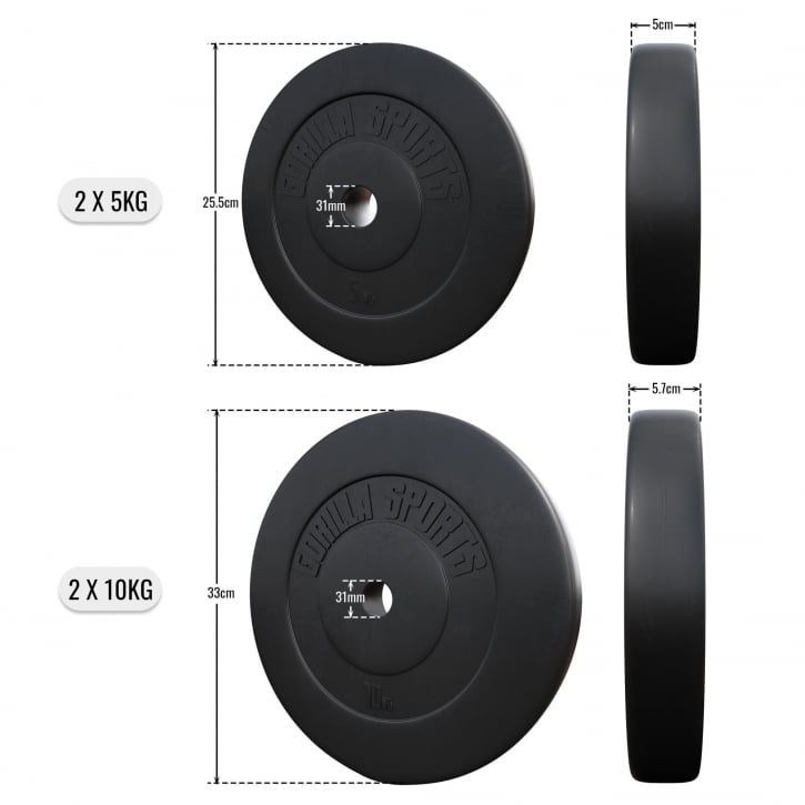 Skivstång Hantlar BASIC 130kg