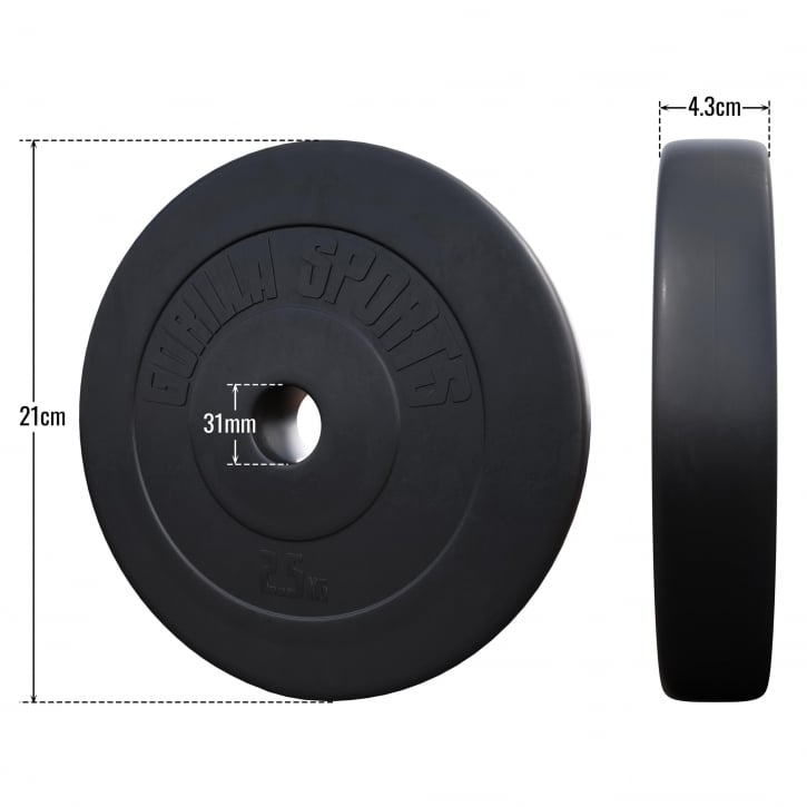Viktskivor BASIC 31mm Cement 1,25kg-15kg