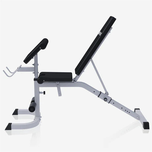 Träningsbänk Multibänk Biceps, sit up Vit