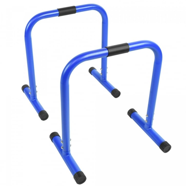 Parallette Push Up Bars Svart Blå Röd