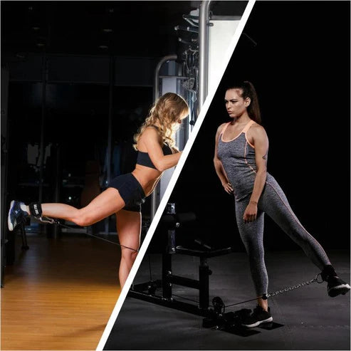 Kvinnor som tränar med ankel och vristbanden från gorilla sports