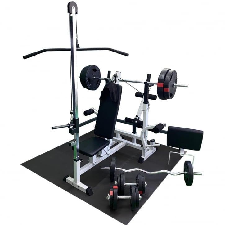 Multigym TRIGRIP 100kg - Viktpaket, Lats, Gymgolv