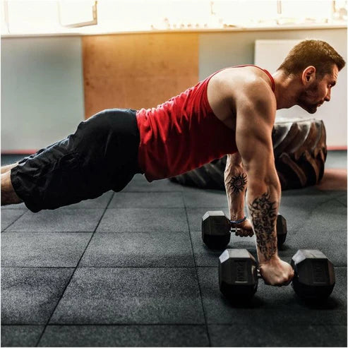 Träningsgolv Gymgolv Gymmatta Set 4