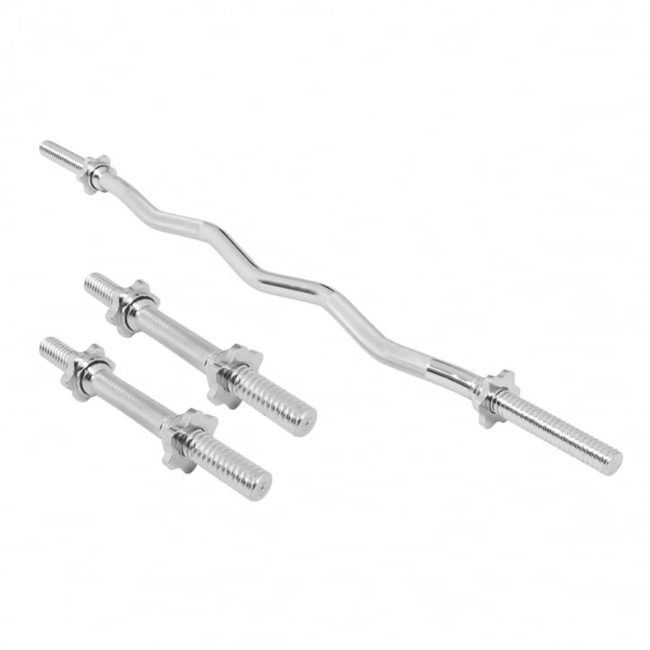 Curlstångspaket Hantelstänger - Stjärnlås Fjäderlås