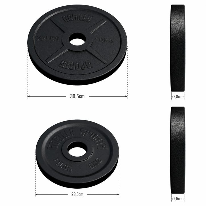 Viktskivor OLYMPIA 51mm 2x5kg 2x10kg