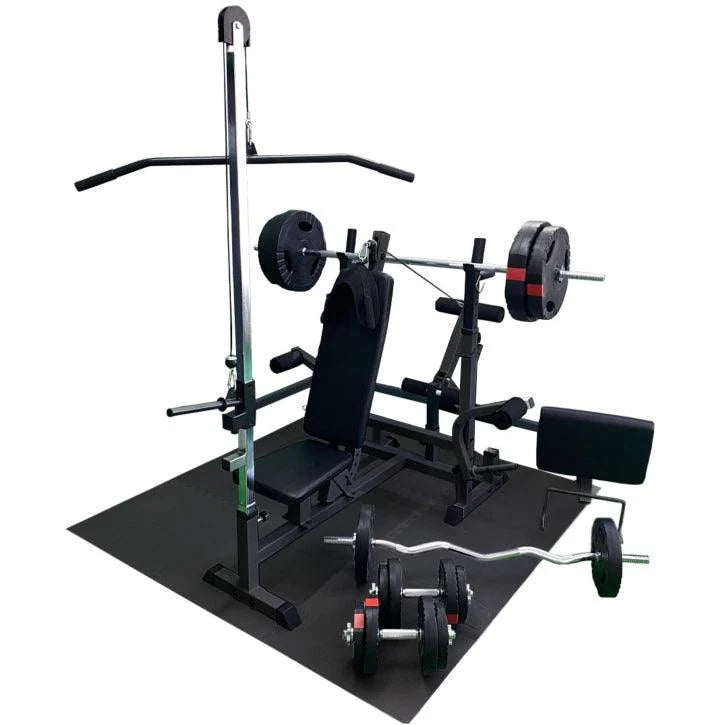 Multigym TRIGRIP 100kg - Viktpaket, Lats, Gymgolv