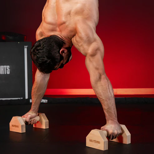 Push Up Bars Trä från Gorilla Sports