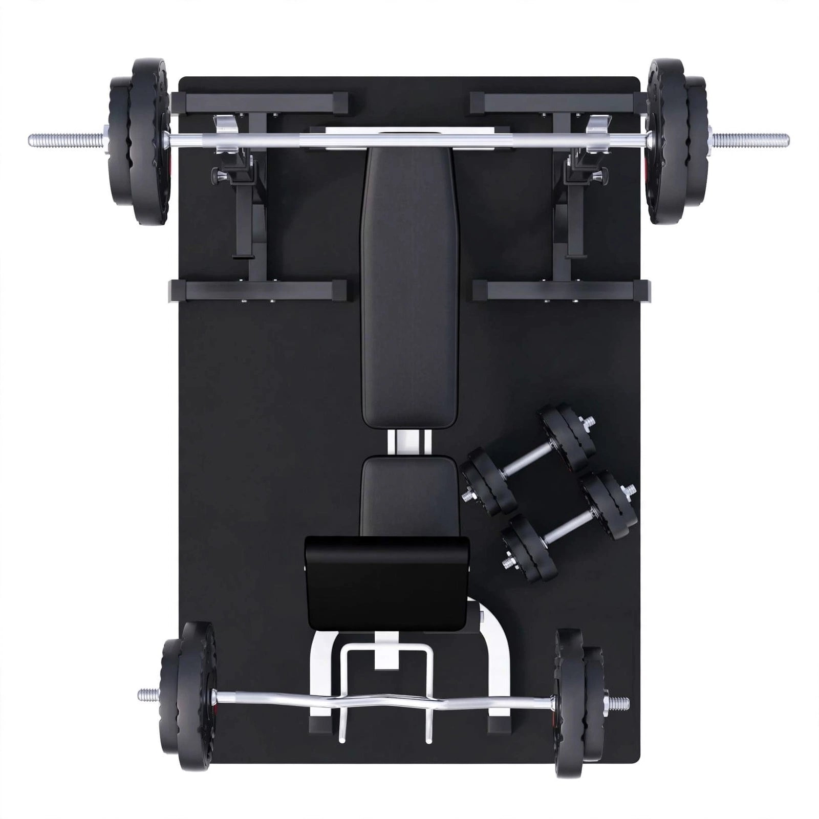 Multibänk Med Skivstångsställningsstativ 100kg