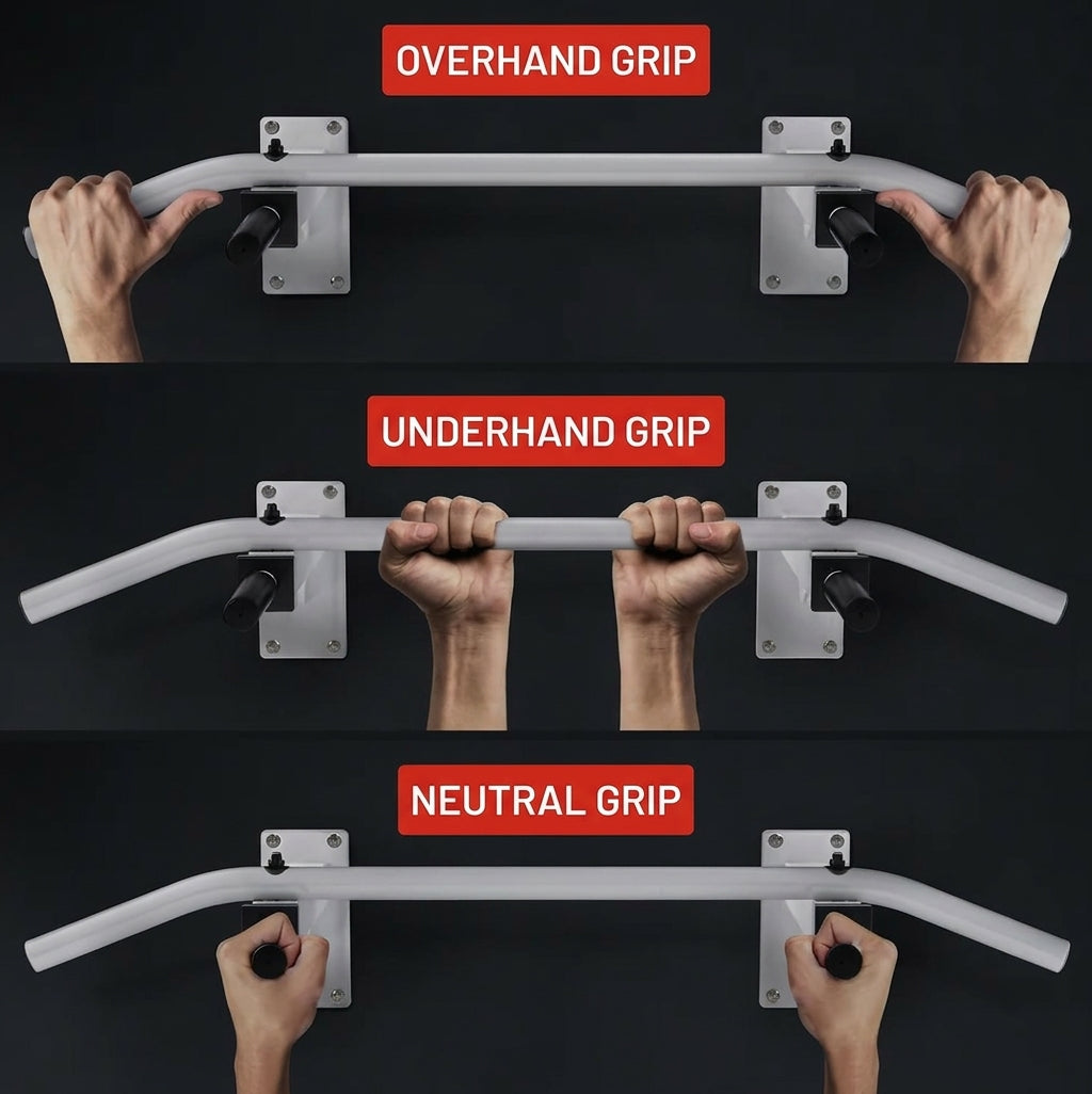 Pull Up Stång Chinsstång WHITE Vägg