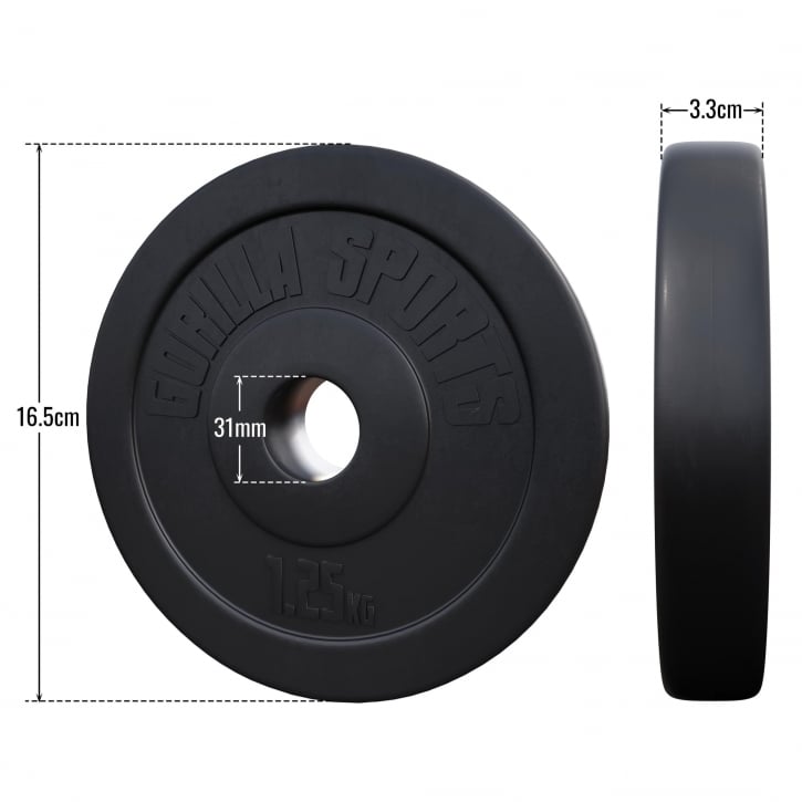 Viktskivor BASIC 31mm Cement 1,25kg-15kg