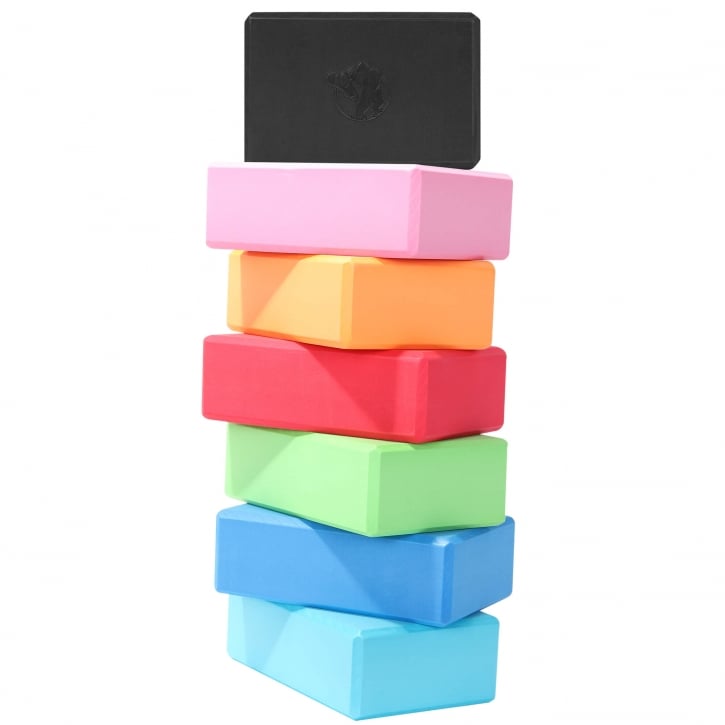 Yoga block från Gorilla Sports - Flera färger staplade