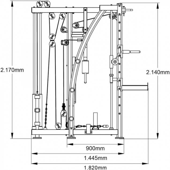 Smithmaskin MAXXUS 8.1 Med Träningsbänk