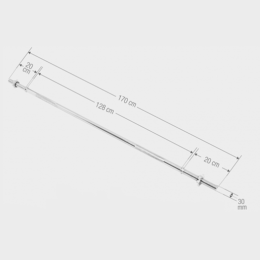 Skivstång 170cm Stjärnlås 30mm