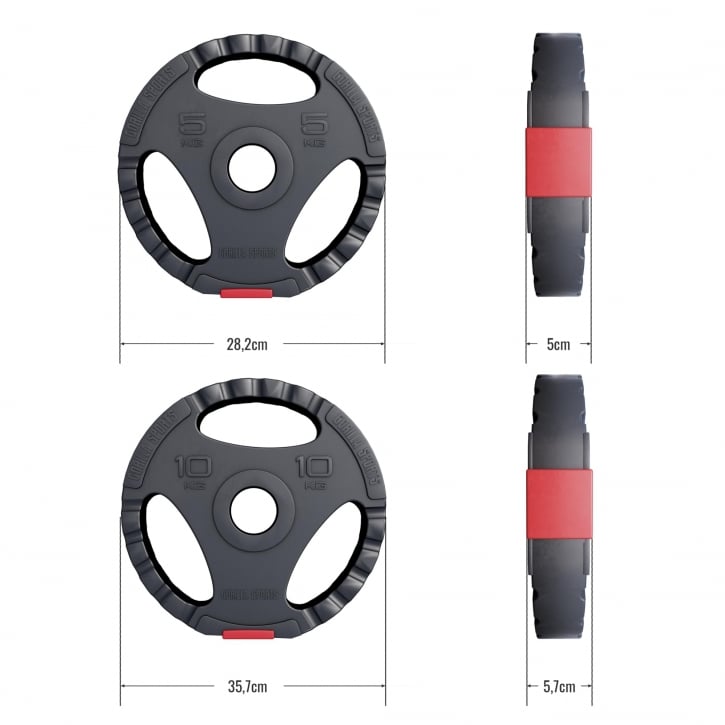 Viktskivor PRO 51mm Trigrip 2x5-2x10kg