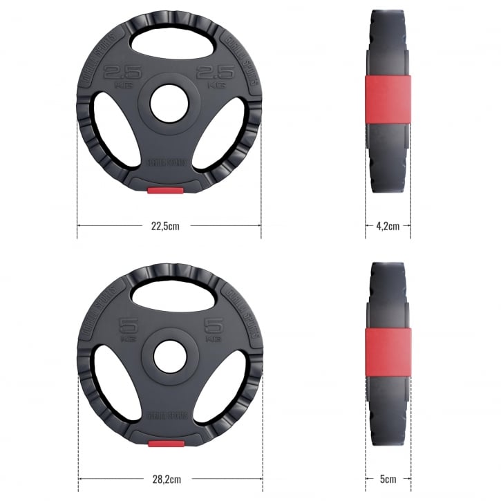 Viktskivor PRO 51mm Trigrip 4x2,5-4x5kg