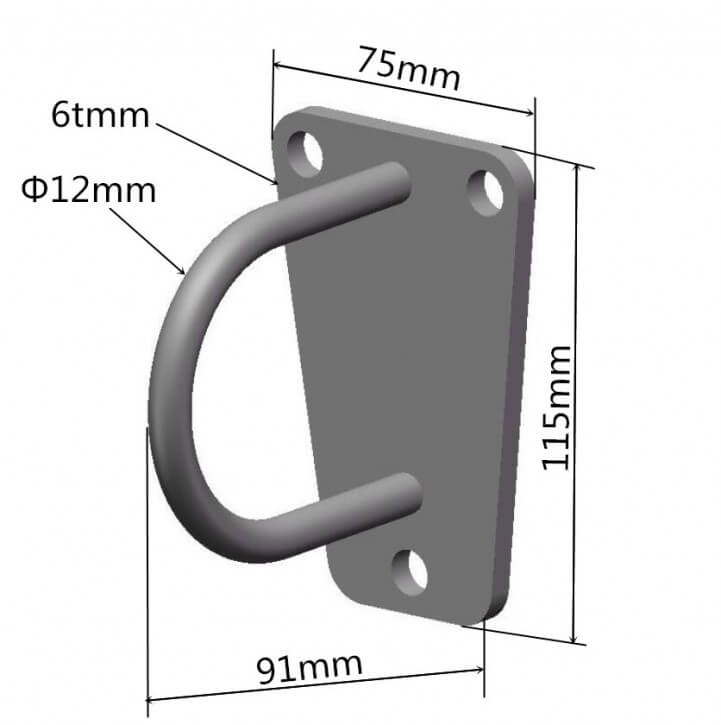 Battle Rope Wall/Floor Mount Fäste