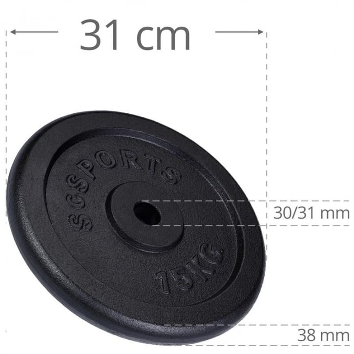Viktskivor ScSPORTS Gjutjärn 2x15kg
