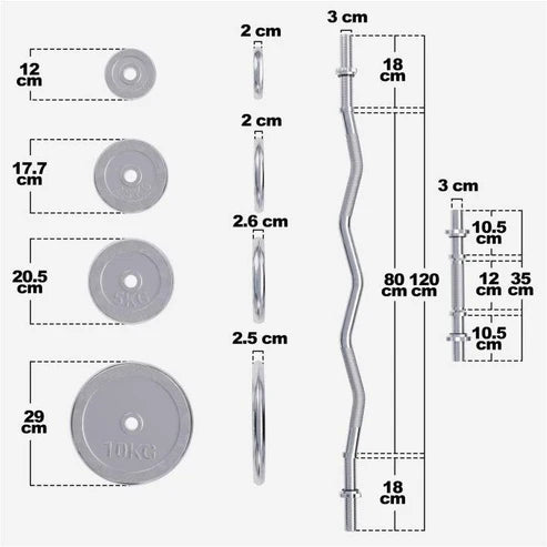 Curlstång Hantlar CHROME 70kg