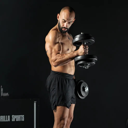 Skivstång Hantlar BASIC 70kg från Gorilla Sports