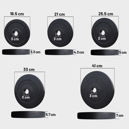 Skivstångspaket BASIC 100kg - Skivstång, Curlstång & Hantlar från Gorilla Sports