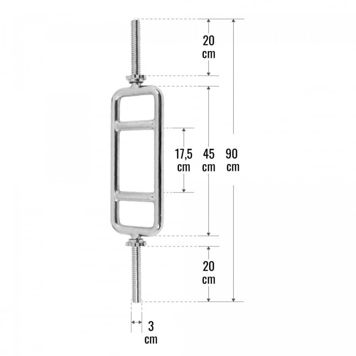 Tricepsstång Parallell Stjärnlås 30mm