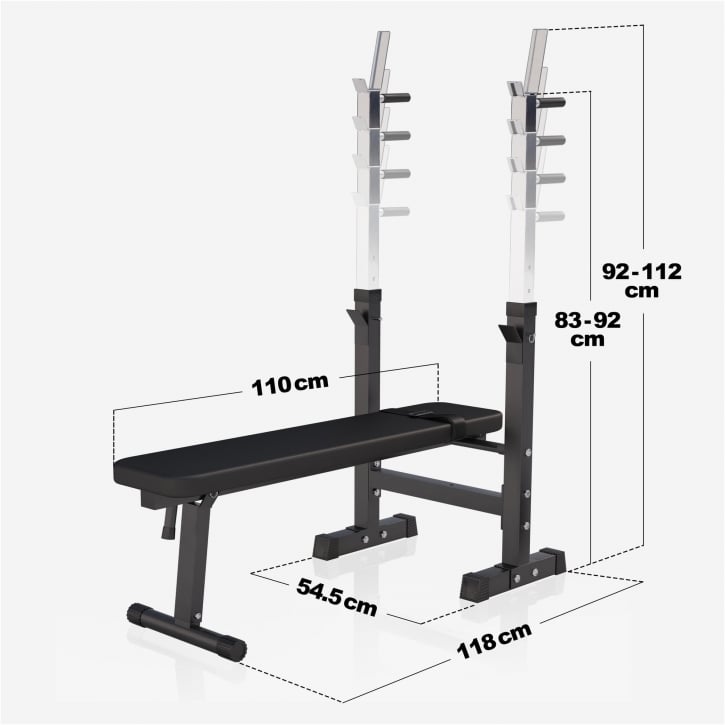 Bänkpress PRO Skivstång Curlstång Hantelset 100kg