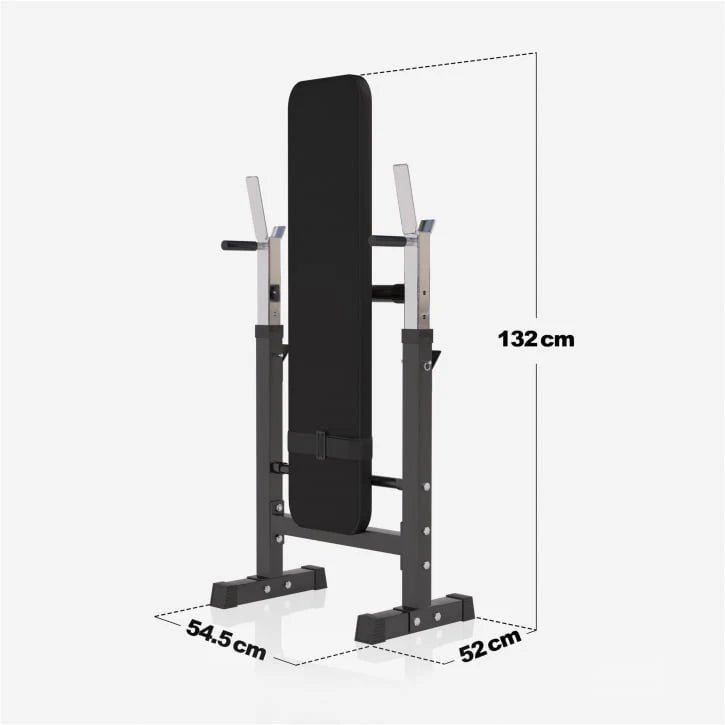 Bänkpress BLACK/WHITE Skivstång 60kg Gymgolv