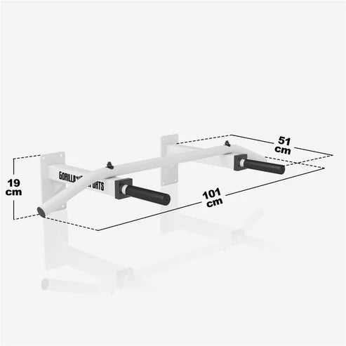 Pull Up Stång Chinsstång WHITE Vägg