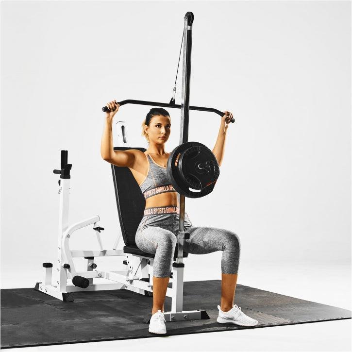 Träningsbänk Multi Vit Latsdragstation