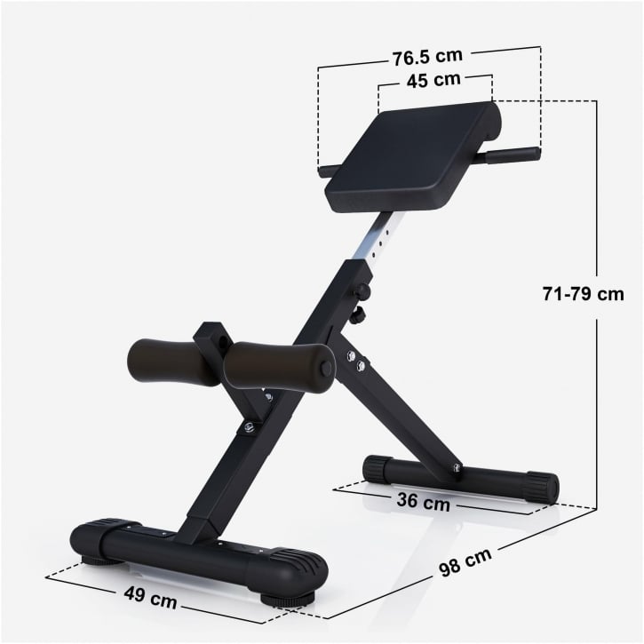 Hyperextensionsbänk Rygglyftsbänk Hopfällbar