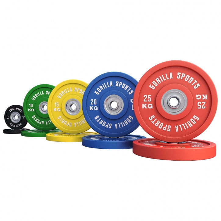 Färgkodade vikter från 5 till 25kg