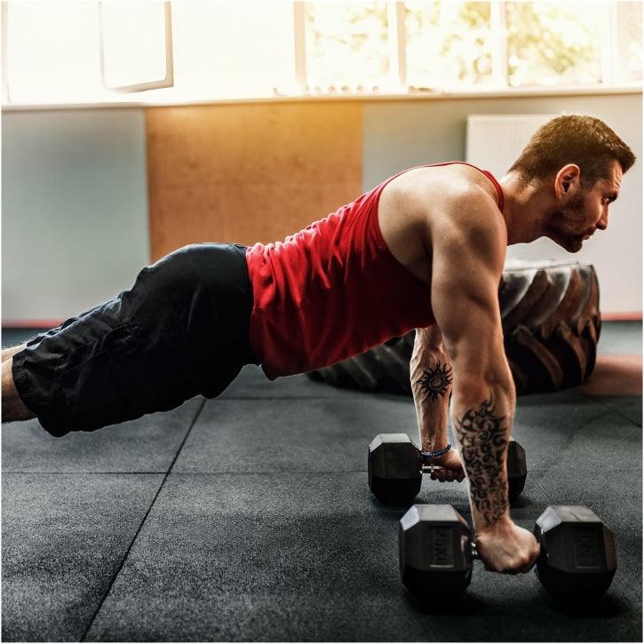 Träningsgolv Gymgolv Gymmatta 100x100x2cm