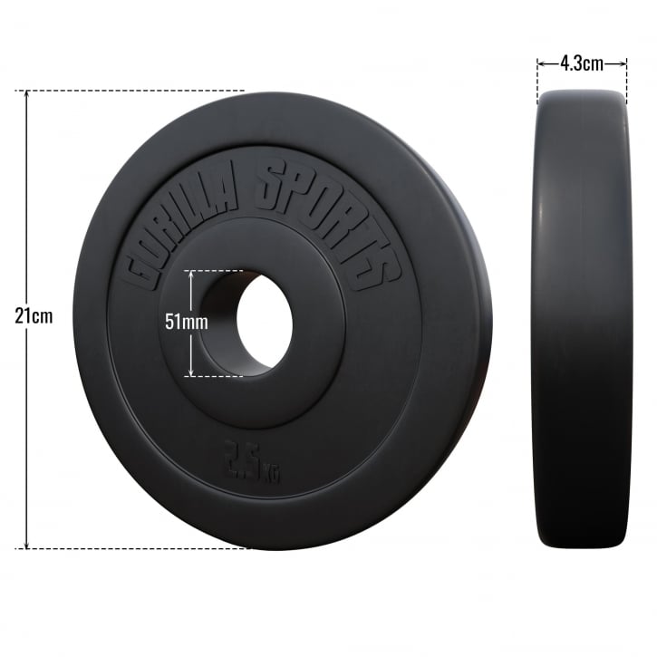 Viktskivor BASIC Cement 51mm 4x5kg 4x2,5kg