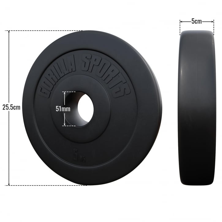 Viktskivor BASIC Cement 51mm 4x5kg 4x2,5kg