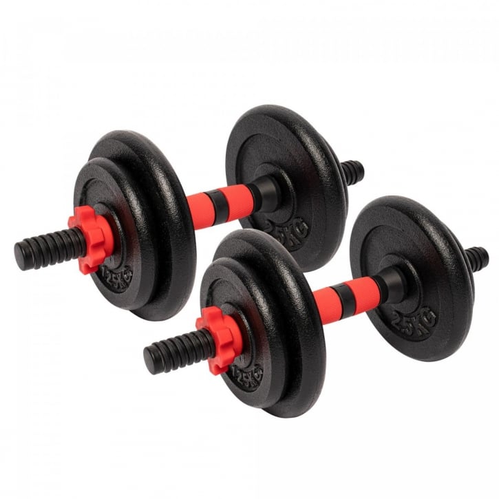 Hantlar 25mm Gjutjärn 2x7,5kg 2x12,5kg