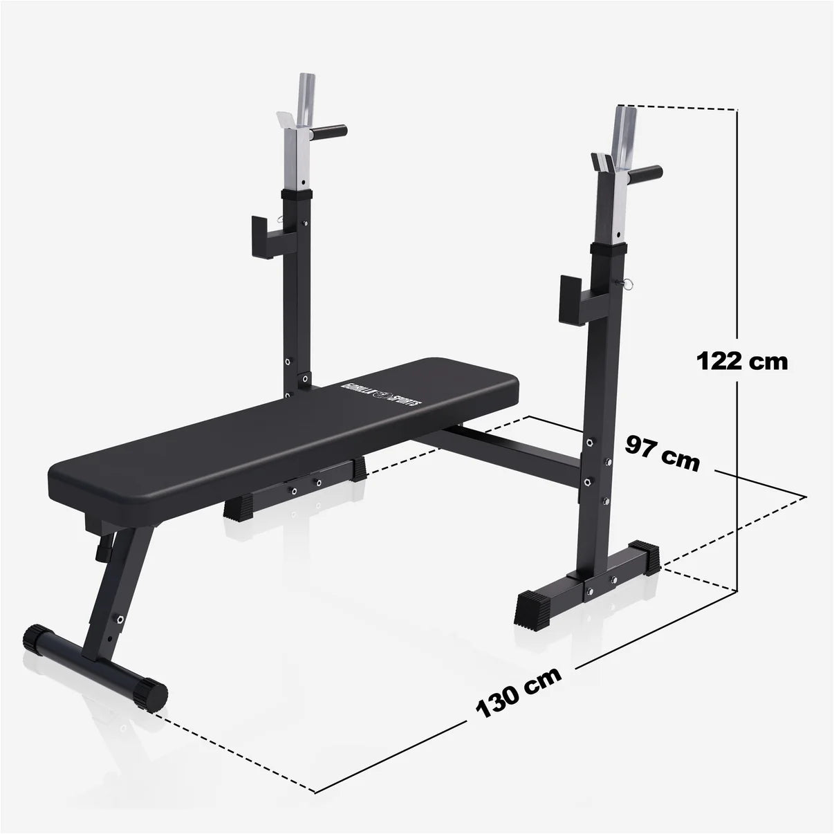 Bänkpress 2.0 BLACK Skivstång Curlstång Hantlar 100kg