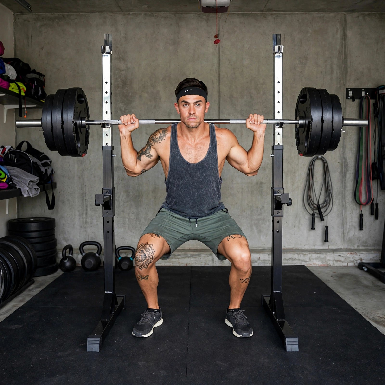 Multibänk Med Skivstångsställningsstativ 100kg från Gorilla Sports
