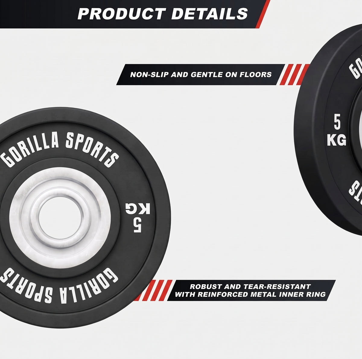 Bumper Plates COLOR 51mm 5-25kg från Gorilla Sports