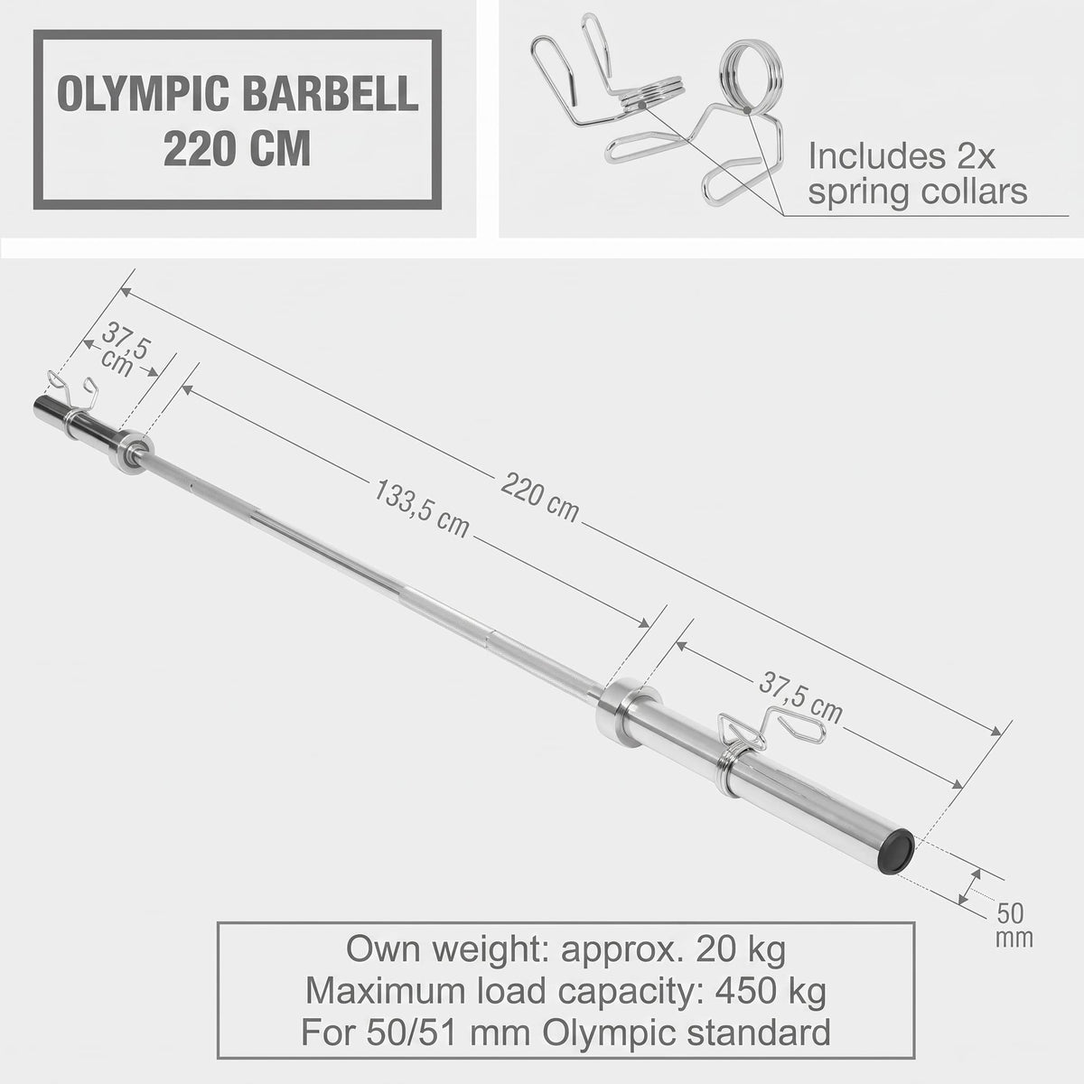 Skivstångspaket Bumper 50/51mm 140kg