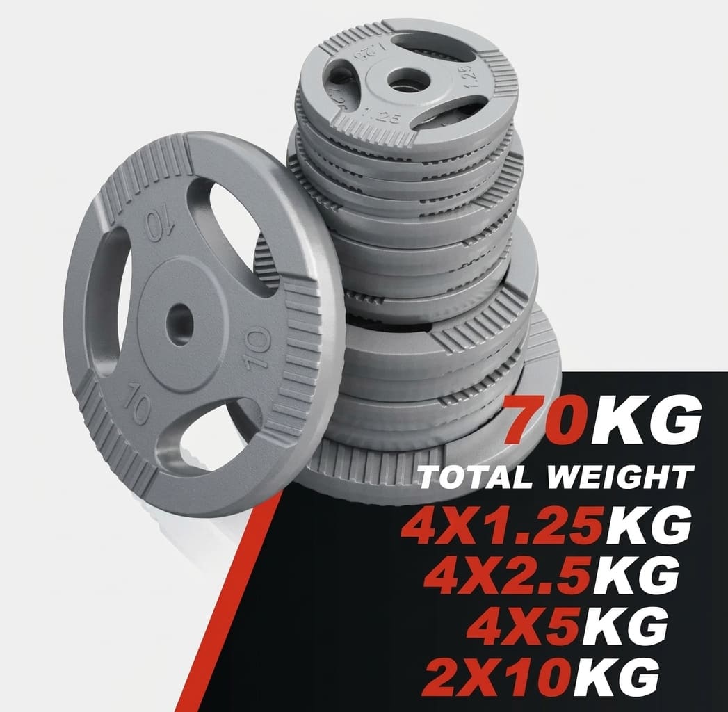 Curlstång Hantlar TRIGRIP Gjutjärn 70kg från Gorilla Sports