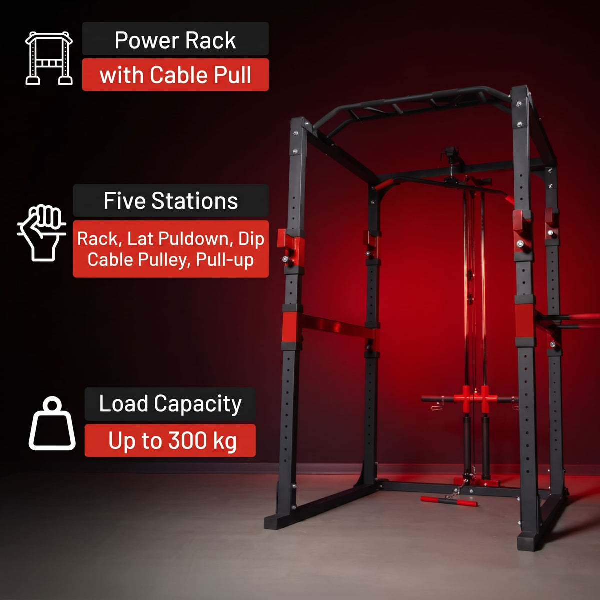 Power Rack Cage Ink kabelstation