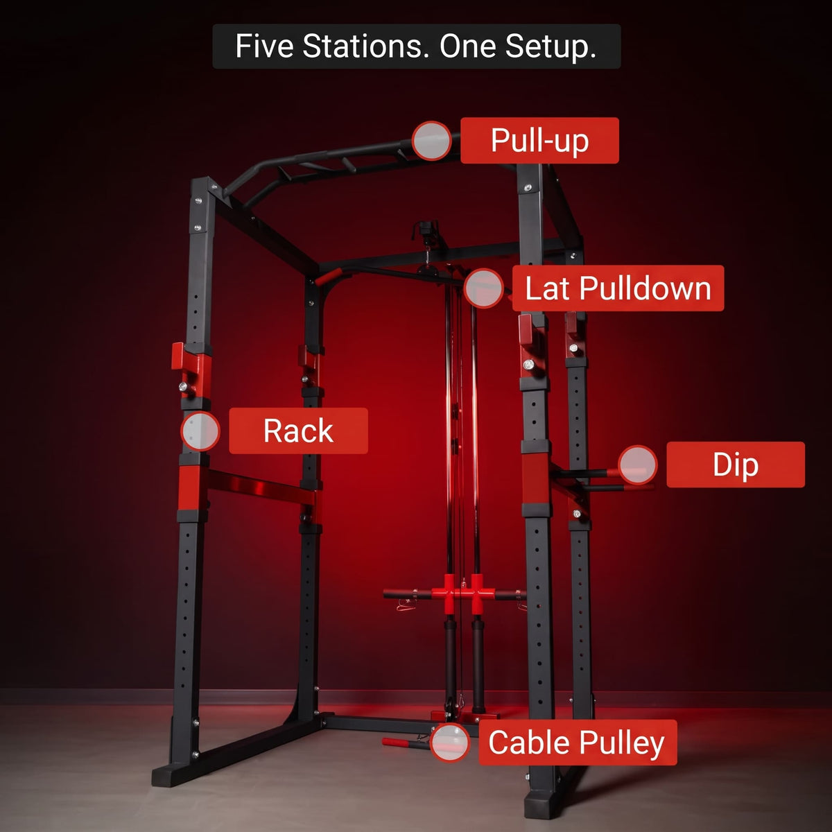 Power Rack Cage Ink kabelstation