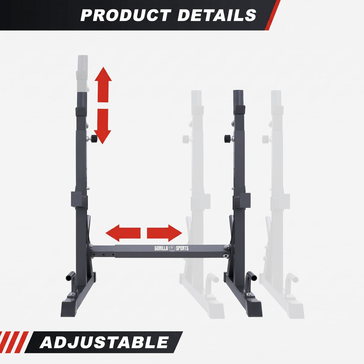 Skivstångsställning Squat Rack Advanced från Gorilla Sports