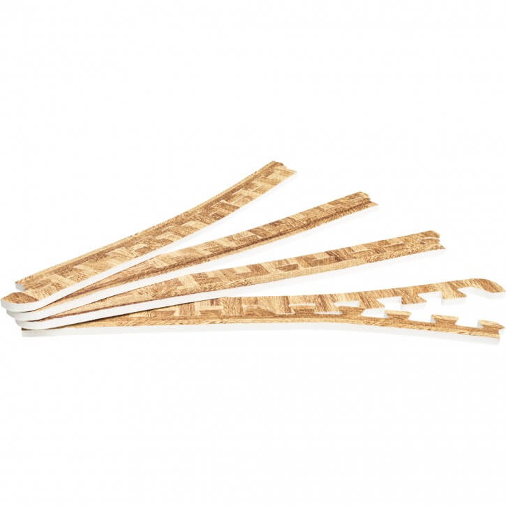 Gymgolv  från Gorilla Sports - set 8 - Puzzel - Ljusparkett - Kantbitar