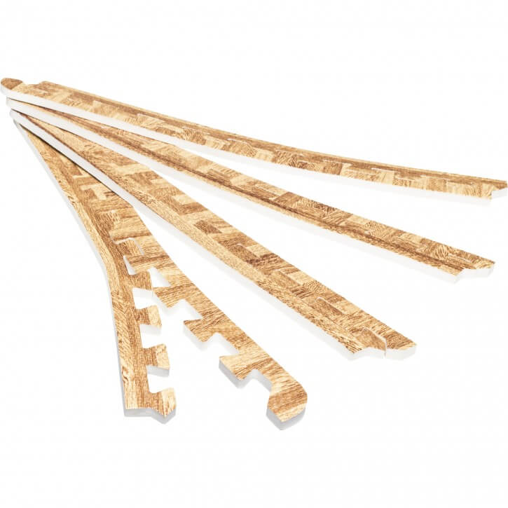 Gymgolv  från Gorilla Sports - set 8 - Puzzel - Ljusparkett - Kantbitar