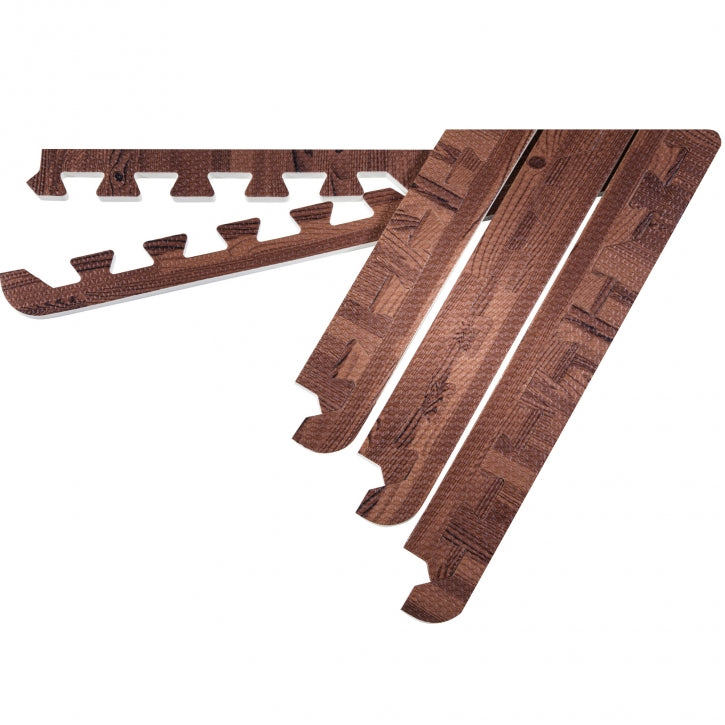 Gymgolv  från Gorilla Sports - set 8 - Puzzel - Mörkparkett - Kantbitar -4 