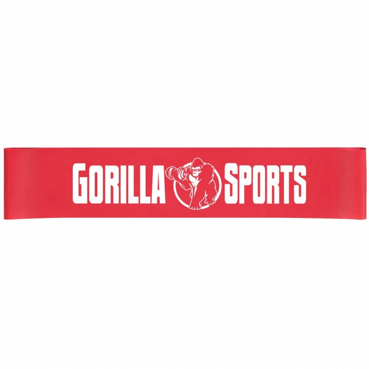 Rött gummiband från gorilla sports
