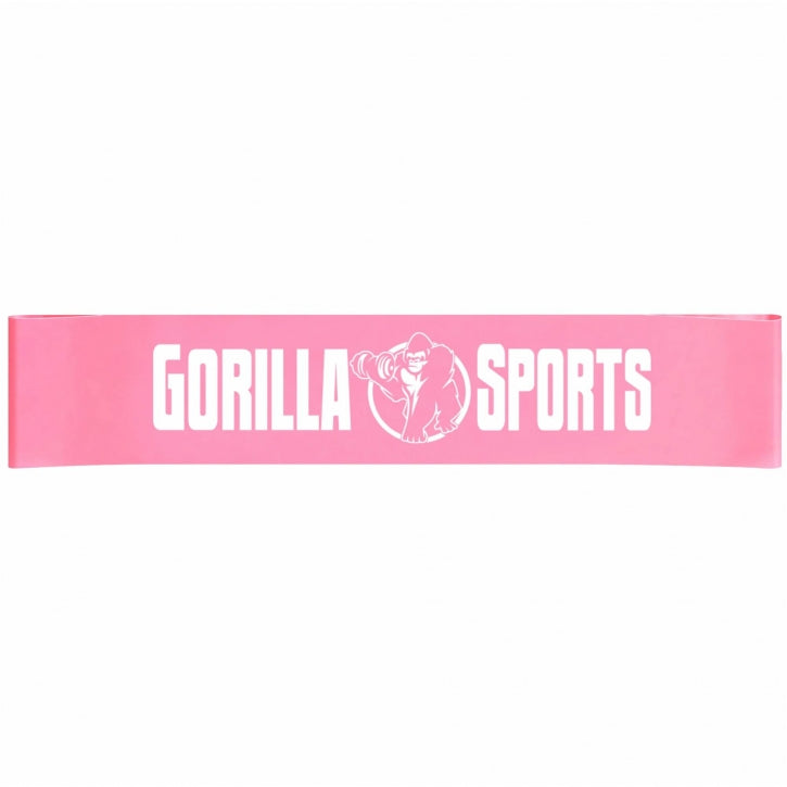 Rosa gummiband från gorilla sports